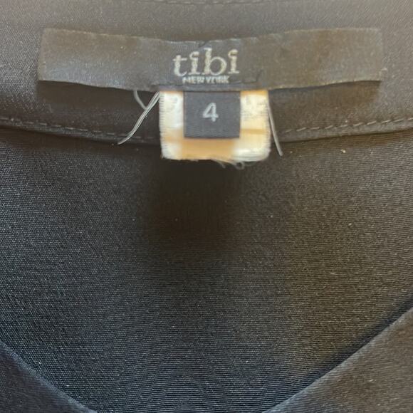 Tibi Geo Print Abstract Button Front Long Sleeve Blouse Top Women's Size 4 - Picture 8 of 8